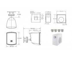 Акустическая система JBL с сабвуфером 4 динамика | Белый цвет